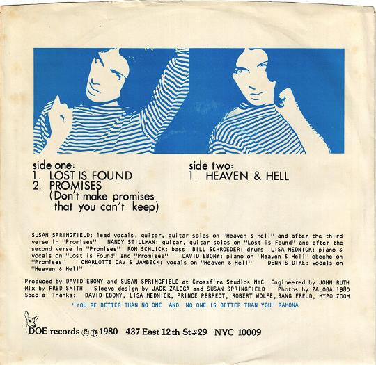 Susan Springfield : The Tenant Of The Room (7", EP)
