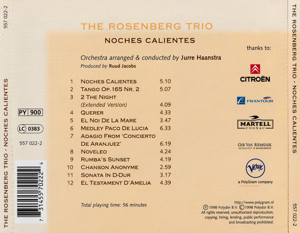 The Rosenberg Trio, Jurre Haanstra : Noches Calientes (CD, Album)