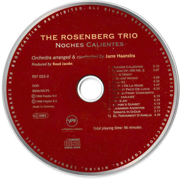 The Rosenberg Trio, Jurre Haanstra : Noches Calientes (CD, Album)