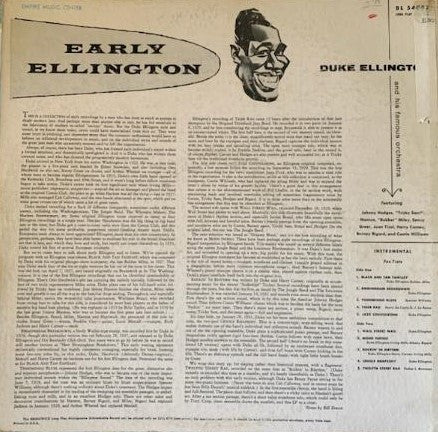Duke Ellington And His Orchestra Featuring Johnny Hodges, Tricky Sam Nanton, Bubber Miley, Sonny Greer, Juan Tizol, Harry Carney, Barney Bigard, Cootie Williams : Early Ellington (LP, Comp, Mono)