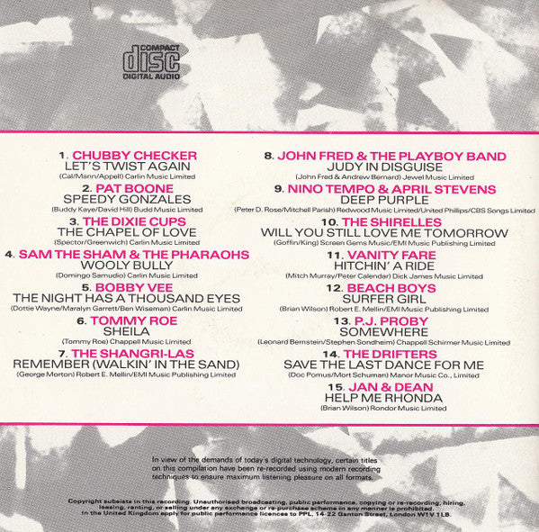 Various : 60's Smash Hits (CD, Comp)