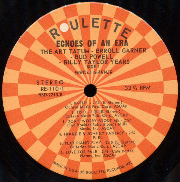 Art Tatum - Erroll Garner - Bud Powell - Billy Taylor : The Art Tatum - Erroll Garner - Bud Powell - Billy Taylor Years (2xLP, Comp)