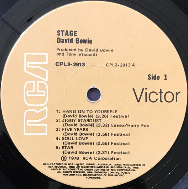 David Bowie : Stage (2xLP, Album, Gat)