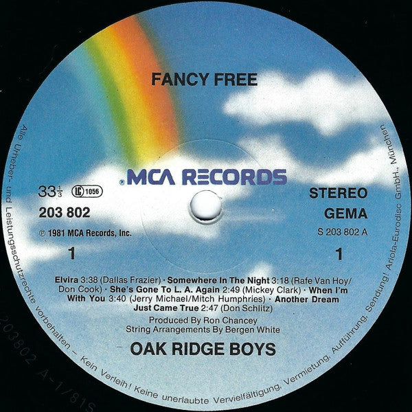 The Oak Ridge Boys : Fancy Free (LP, Album, Gat)