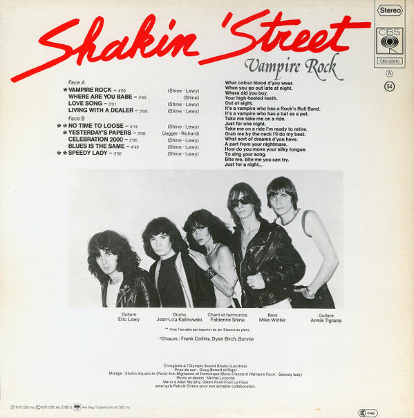 Shakin' Street : Vampire Rock (LP, Album)