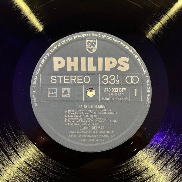 Elaine Delmar : La Belle Elaine (LP, Album)