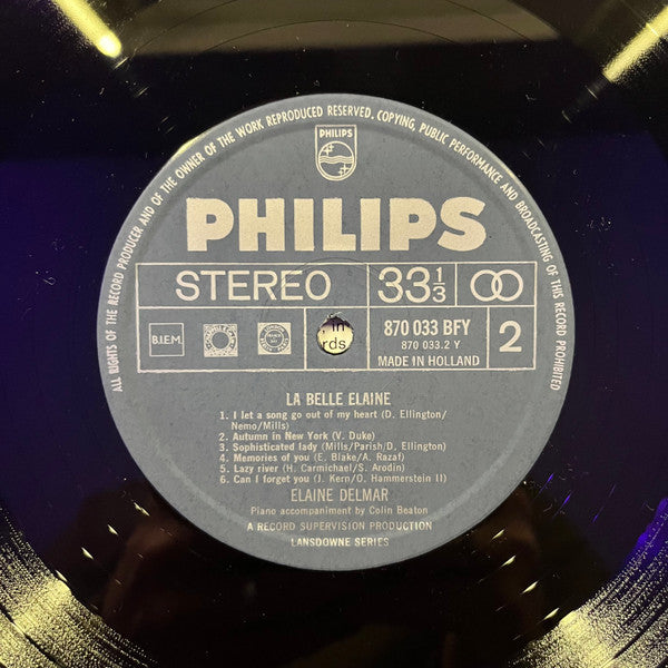 Elaine Delmar : La Belle Elaine (LP, Album)