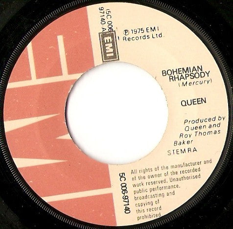 Queen : Bohemian Rhapsody (7", Single, RP)