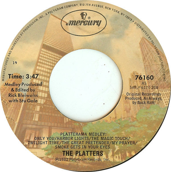 The Platters : Platterama Medley (7", Styrene)