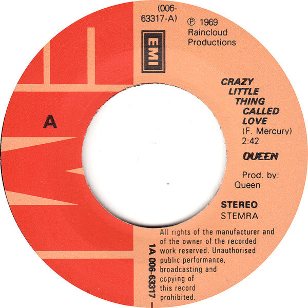 Queen : Crazy Little Thing Called Love (7", Single, M/Print)