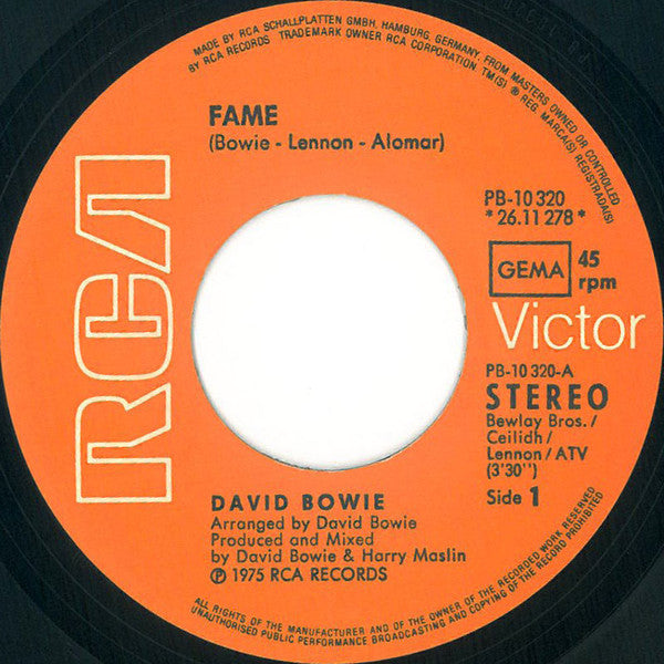 David Bowie : Fame (7", Single)