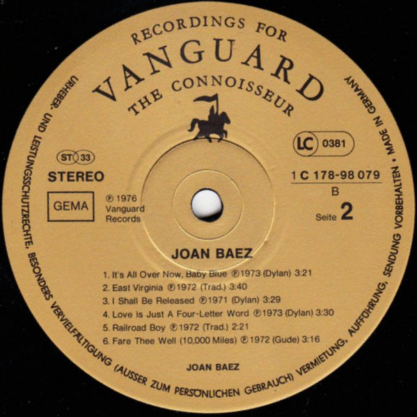 Joan Baez : Joan Baez (2xLP, Comp)