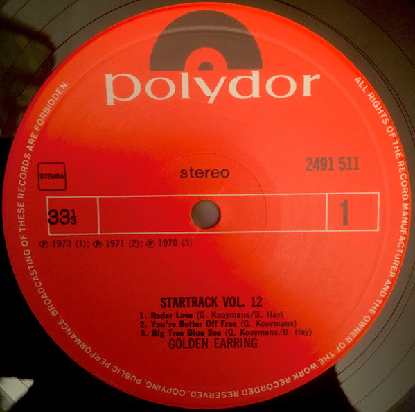 Golden Earring : Startrack Vol. 12 (LP, Comp)