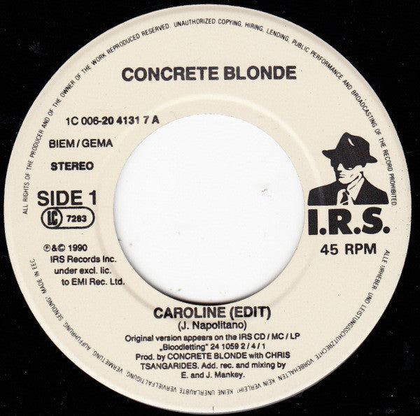 Concrete Blonde : Caroline (7", Single)