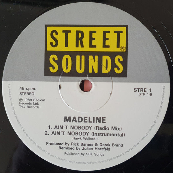 Madeline (5) : Ain't Nobody (12", Ltd)