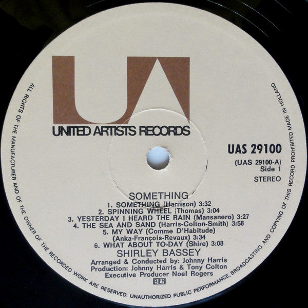 Shirley Bassey : Something (LP, Album)