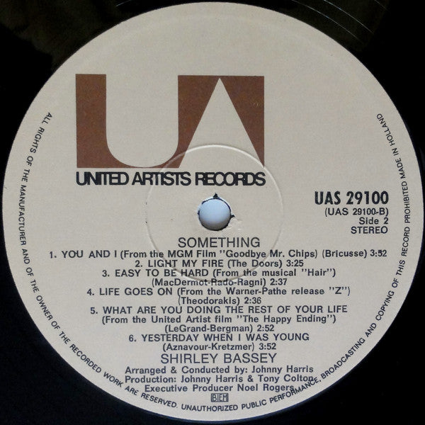 Shirley Bassey : Something (LP, Album)