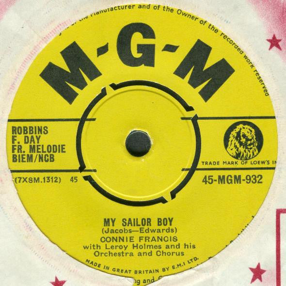 Connie Francis With Leroy Holmes And His Orchestra* And Chorus* : My Sailor Boy (7")