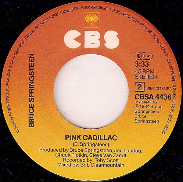 Bruce Springsteen : Dancing In The Dark (7", Single, Sun)