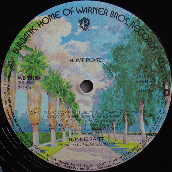 Bonnie Raitt : Home Plate (LP, Album)