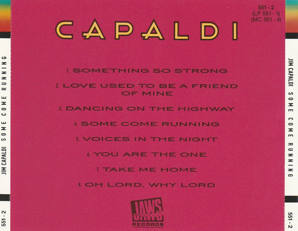 Jim Capaldi : Some Come Running (CD, Album)