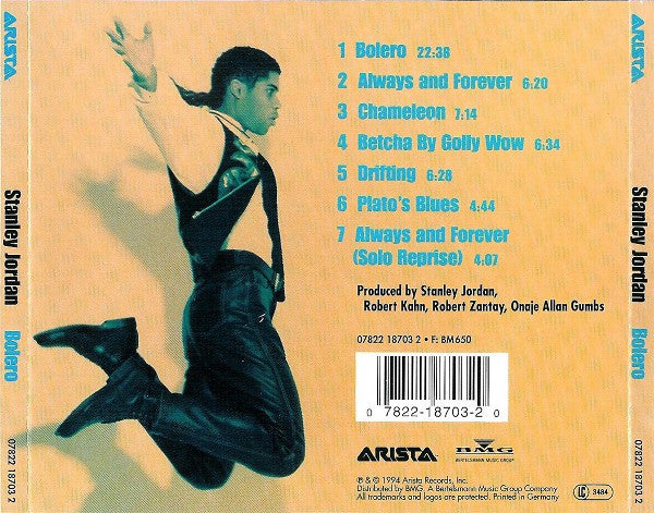 Stanley Jordan : Bolero (CD, Album)