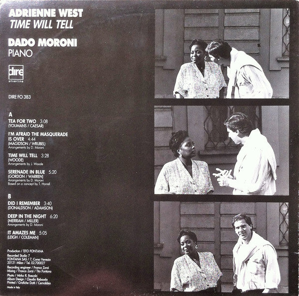 Adrienne West / Dado Moroni : Time Will Tell (LP, Album)