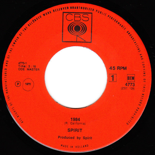 Spirit (8) : 1984 (7", Single)