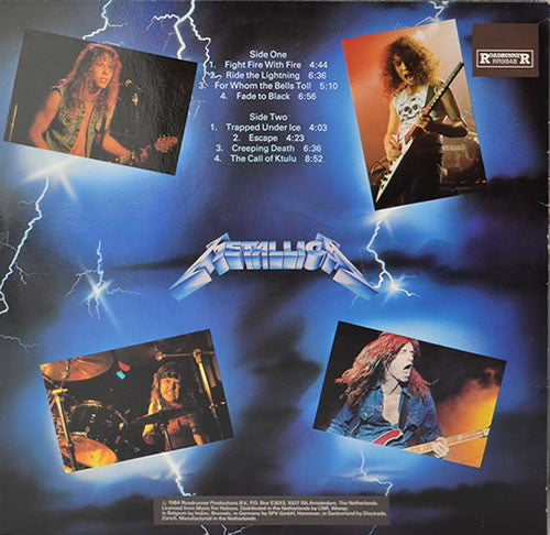 Metallica : Ride The Lightning (LP, Album)