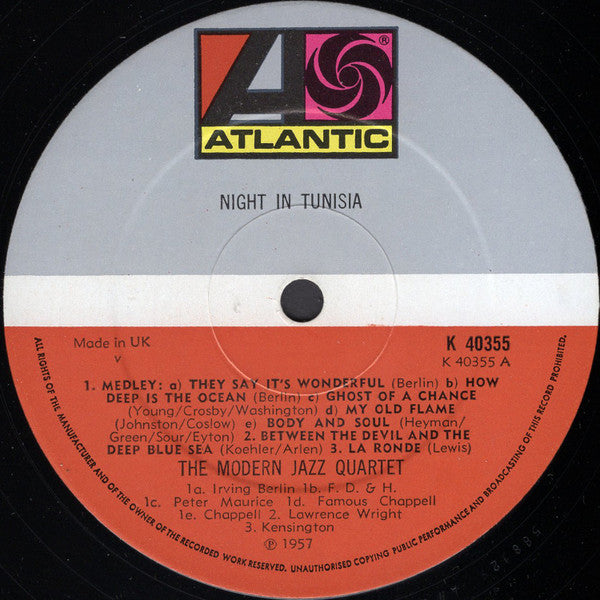 The Modern Jazz Quartet : Night In Tunisia (LP, RE)