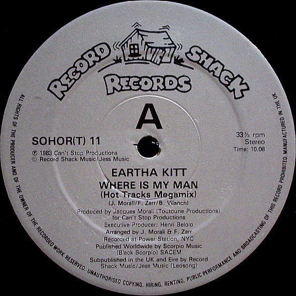 Eartha Kitt : Where Is My Man (Hot Tracks Megamix) (12")