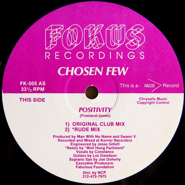 Chosen Few (2) : Positivity (12")