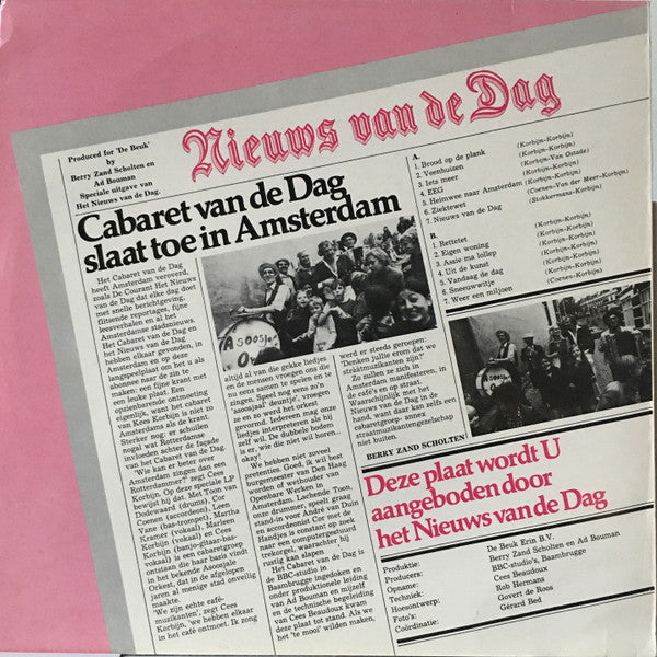 Cabaret Van De Dag : Nieuws Van De Dag (LP, Album)