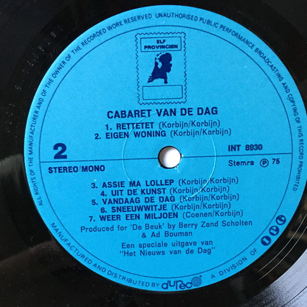 Cabaret Van De Dag : Nieuws Van De Dag (LP, Album)