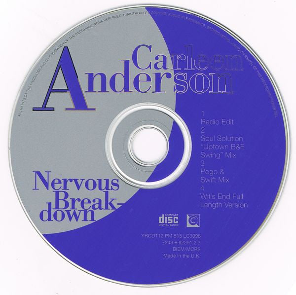 Carleen Anderson : Nervous Breakdown (CD, Single)