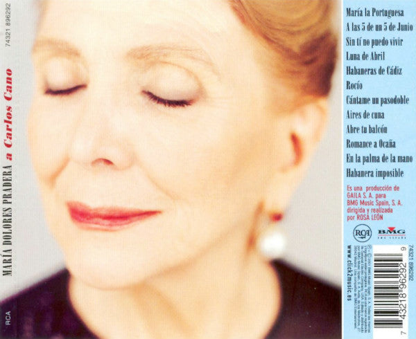 Maria Dolores Pradera : A Carlos Cano (CD, Album)