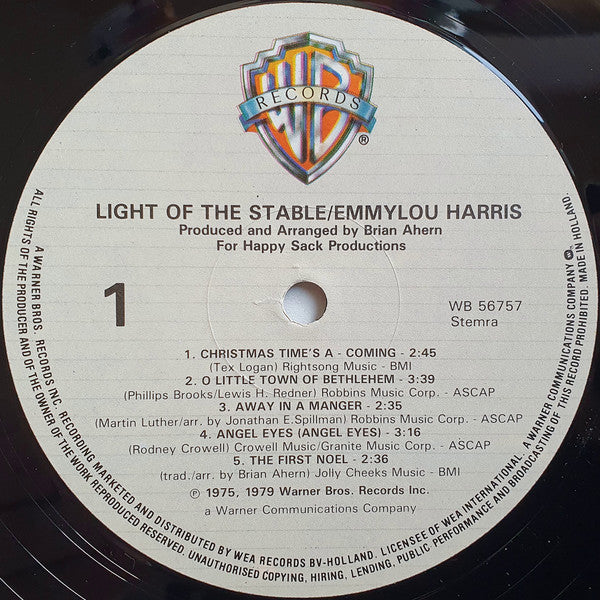 Emmylou Harris : Light Of The Stable (LP, Album)