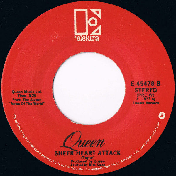 Queen : It's Late (7", Single, Red)