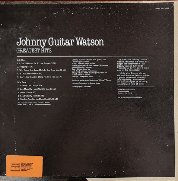 Johnny Guitar Watson : Greatest Hits (LP, Comp)