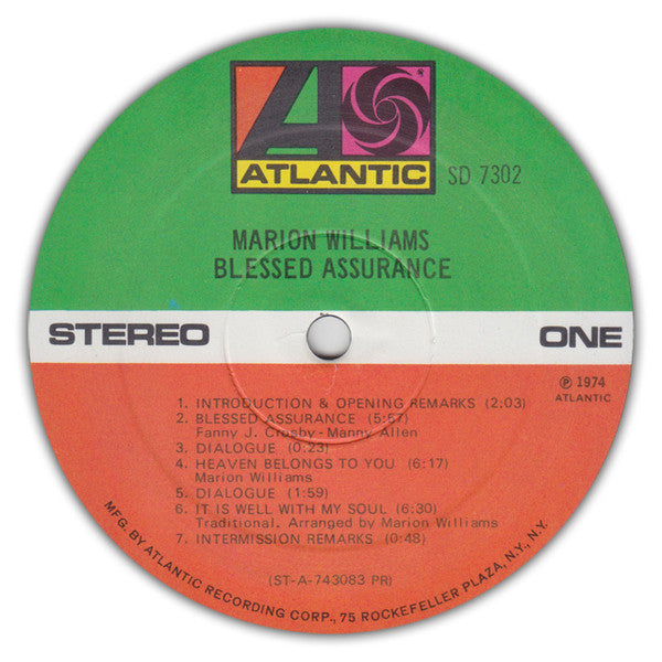 Marion Williams : Blessed Assurance (LP, PR )