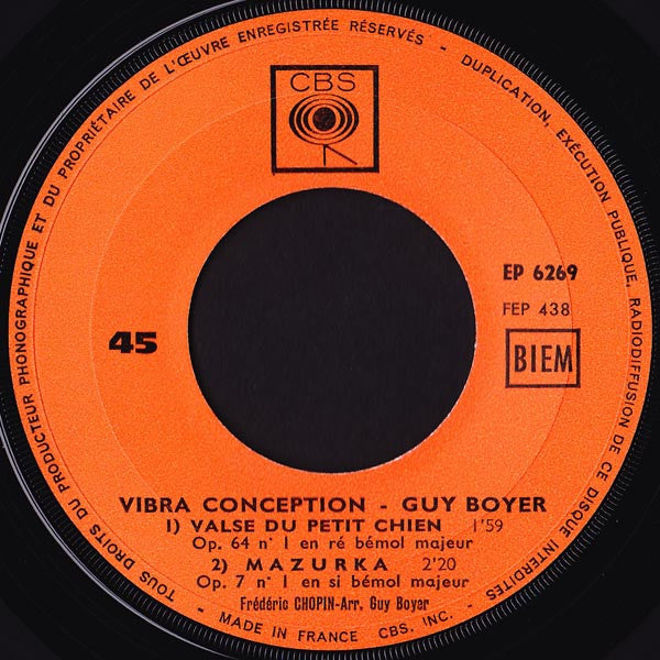 Guy Boyer : Vibra Conception (7", EP)