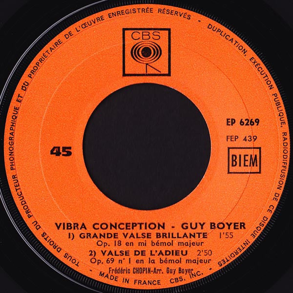 Guy Boyer : Vibra Conception (7", EP)