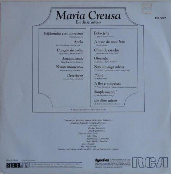 Maria Creusa* : Eu Disse Adeus (LP, Album)