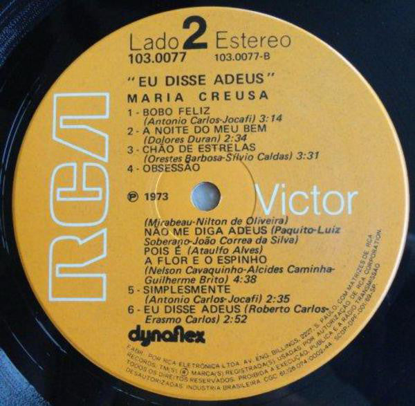 Maria Creusa* : Eu Disse Adeus (LP, Album)