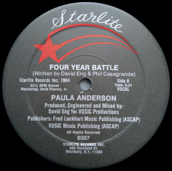 Paula Anderson : Four Year Battle (12", Single)