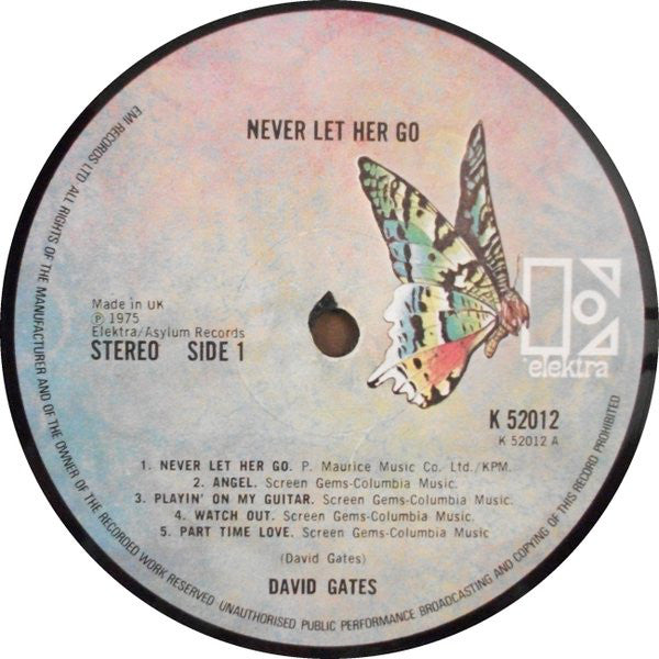 David Gates : Never Let Her Go (LP, Album)