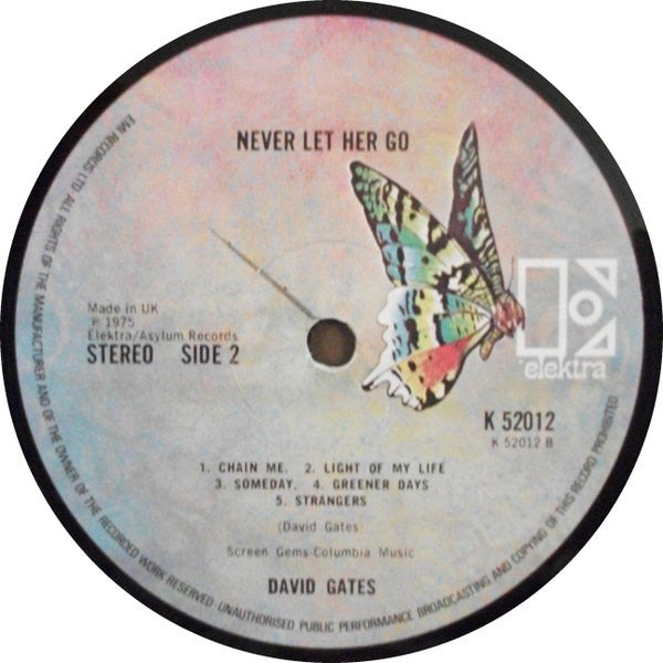David Gates : Never Let Her Go (LP, Album)