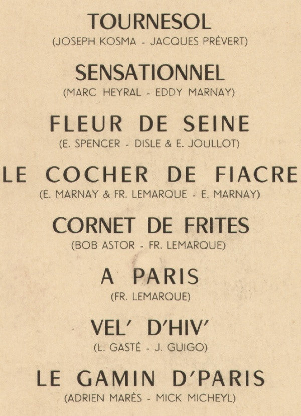 Yves Montand : Chante Paris (10", Album)