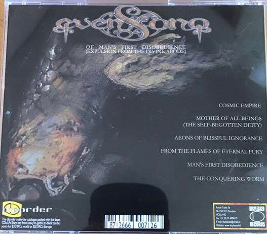 Evensong (2) : Of Man's First Disobedience (Expulsion From The Divine Abode) (CD, Album)