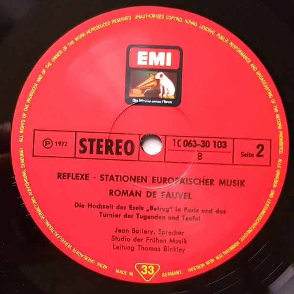 Jean Bollery, Thomas Binkley, Studio Der Frühen Musik : Roman De Fauvel (LP, RE)